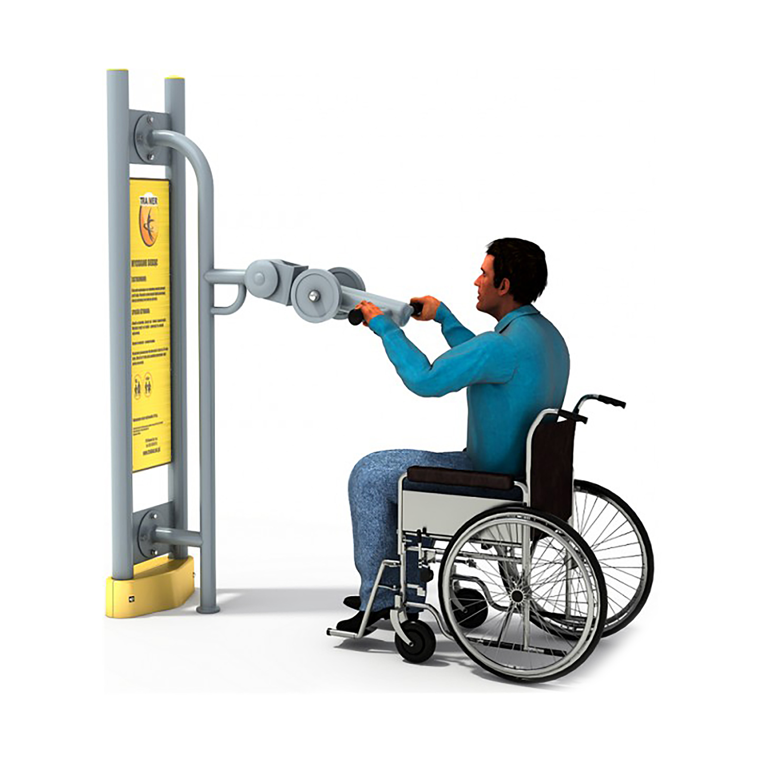 Máquina de entrenamiento superior disabled Gimnasio para exterior